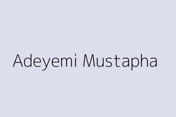 Adeyemi Mustapha